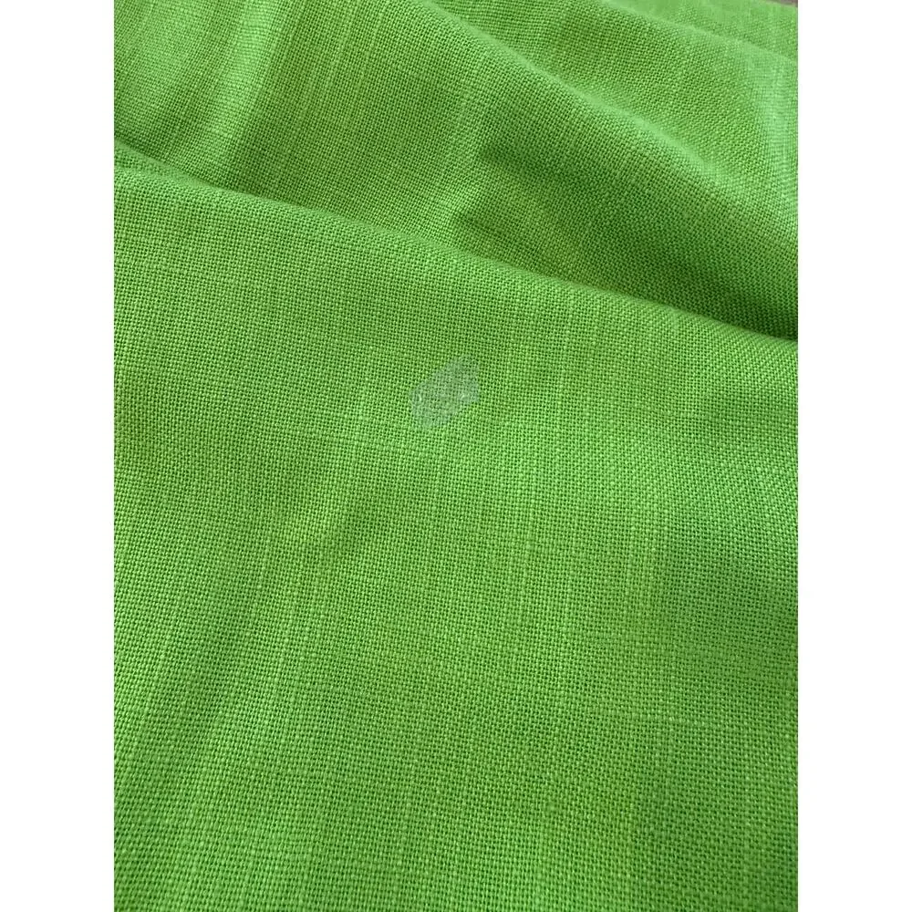 Vintage 70s Vera Neumann Hemstitch Tablecloth Avocado Green